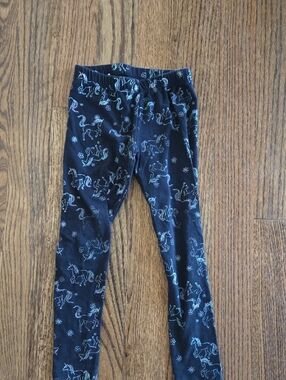 jumping beans Black Leggings with Subtle Pastel Print